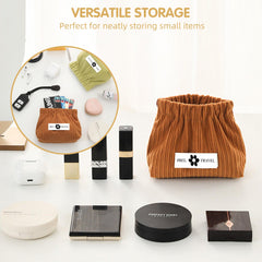 TJJII corduroy bag compact dimensions for on-the-go packing.