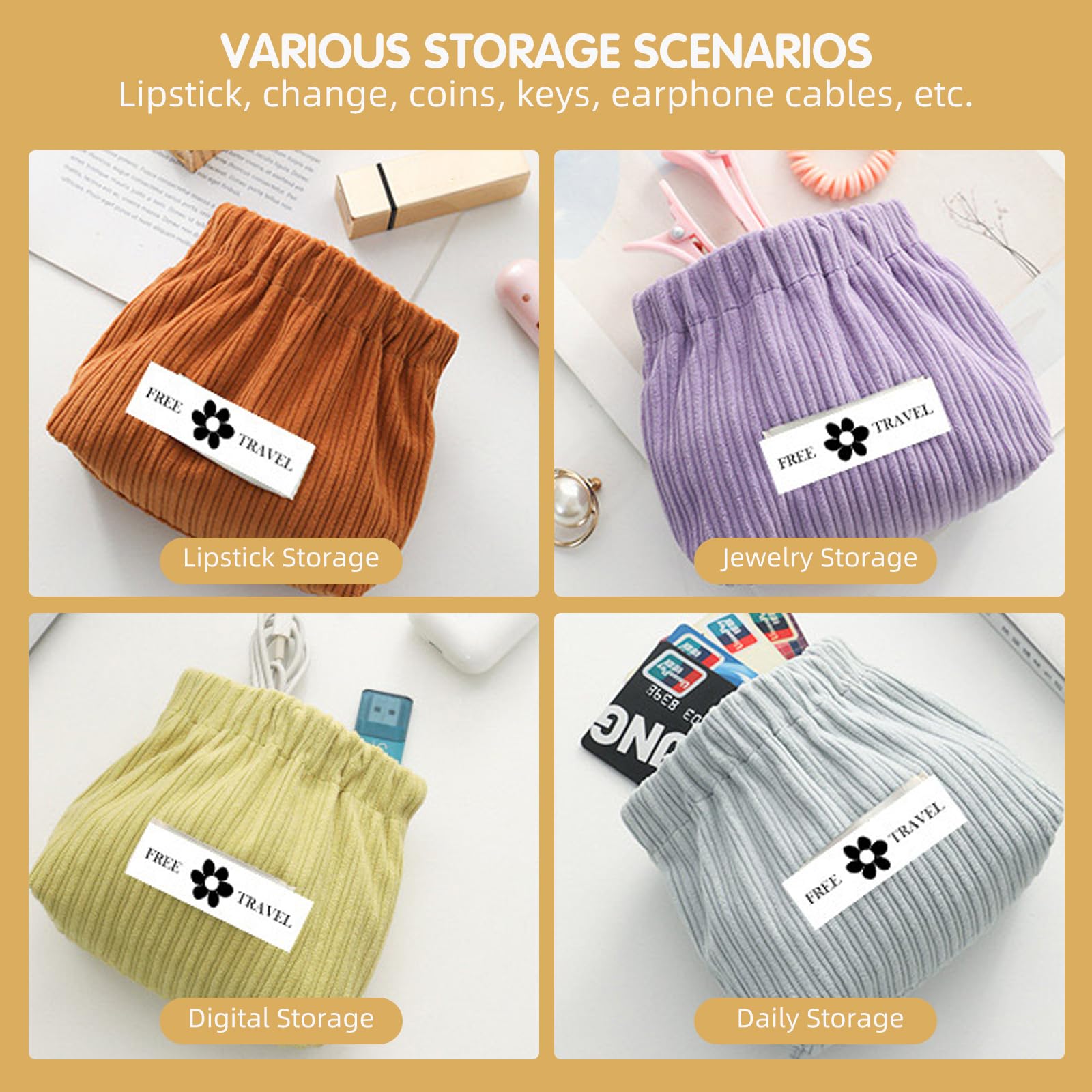 TJJII corduroy bag travel-friendly design fits in backpacks.