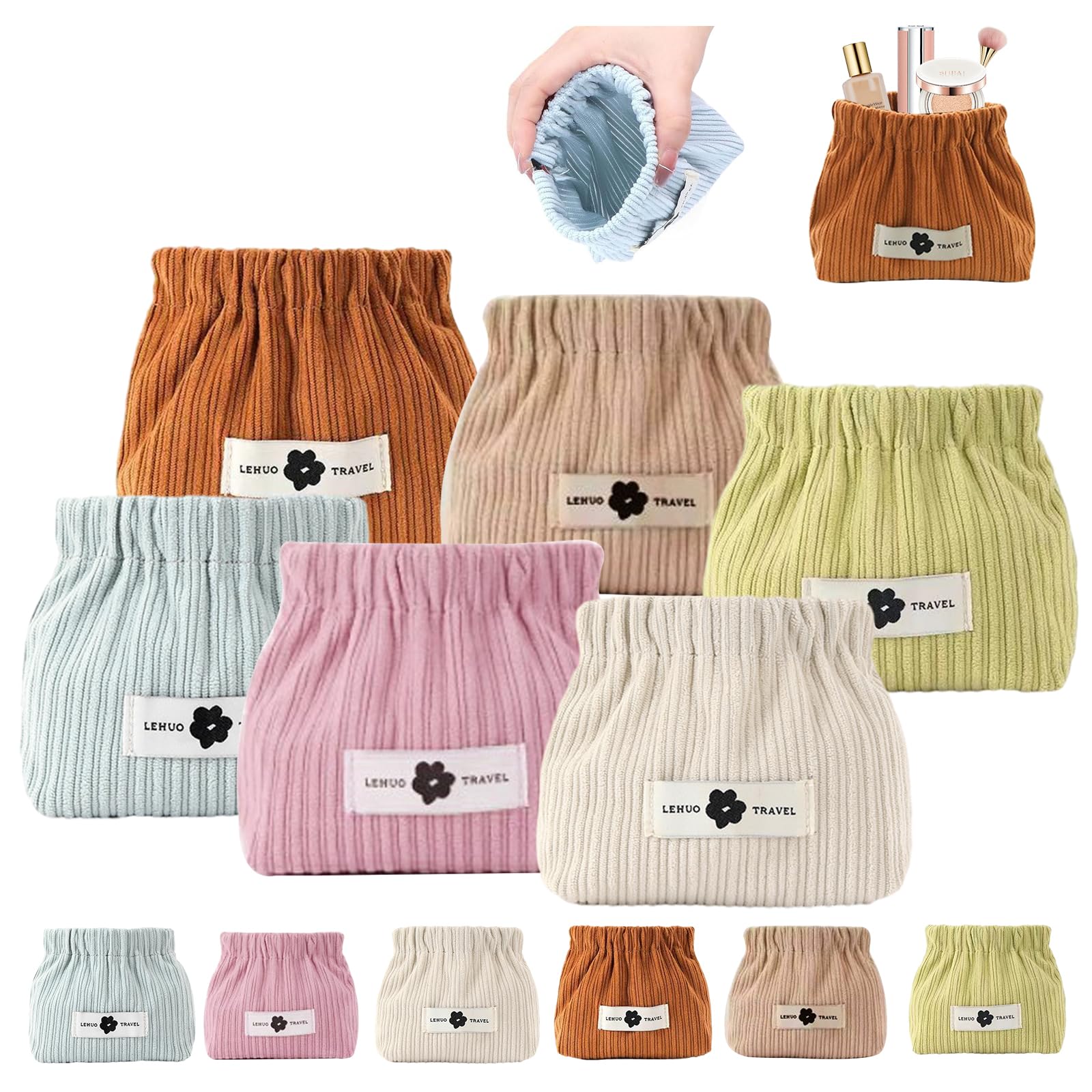 TJJII corduroy bag vanilla cream ideal gift-ready organizer.