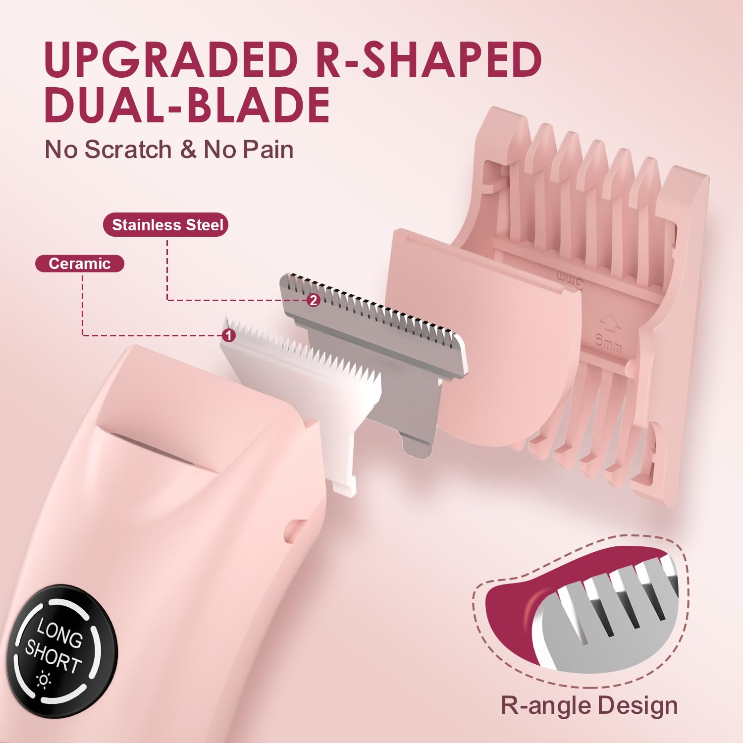 TJJFMM 4-in-1 bikini trimmer travel-friendly compact design