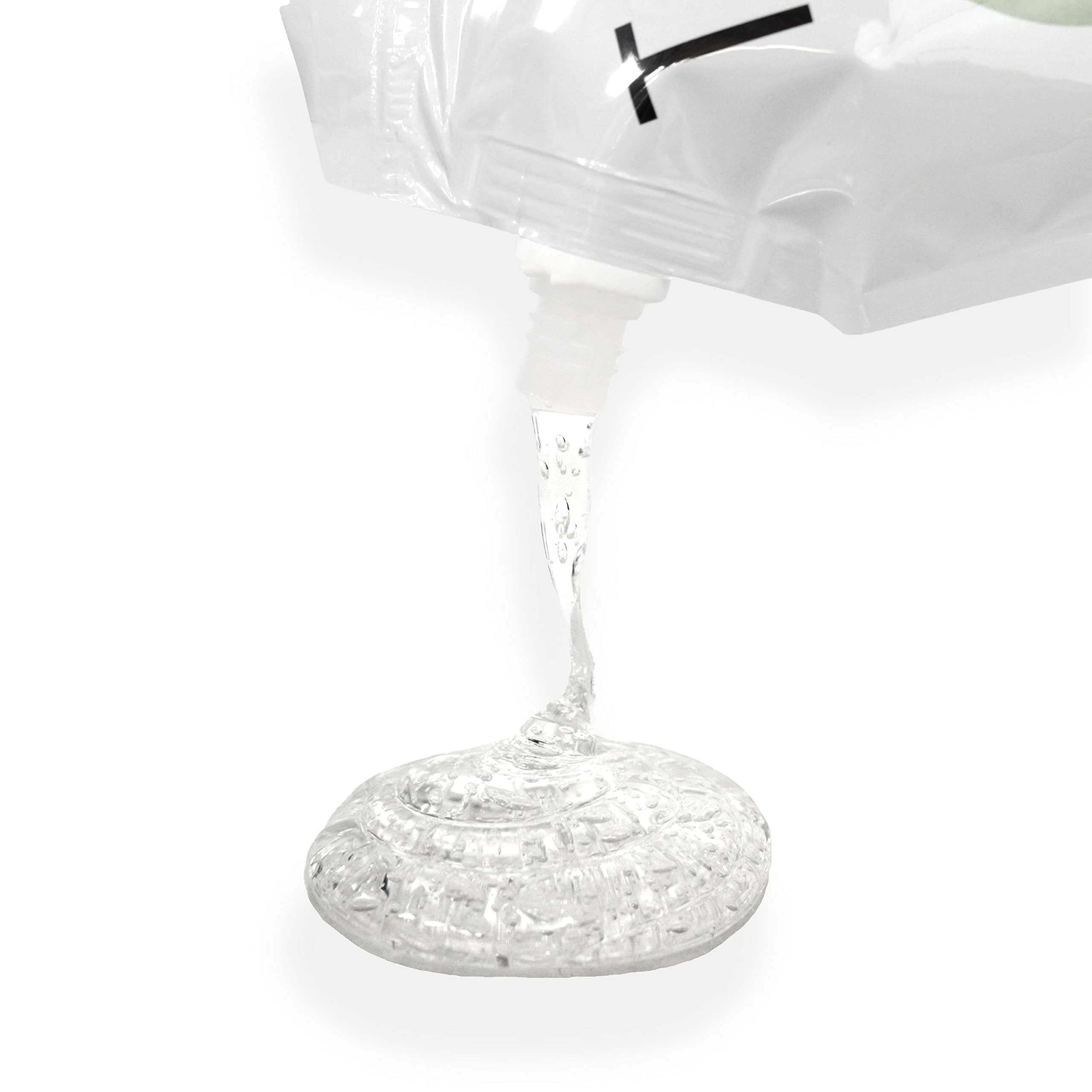 TKB Lip Gloss Base clear bottle close-up demonstrating smooth, heat-free blending for custom shades