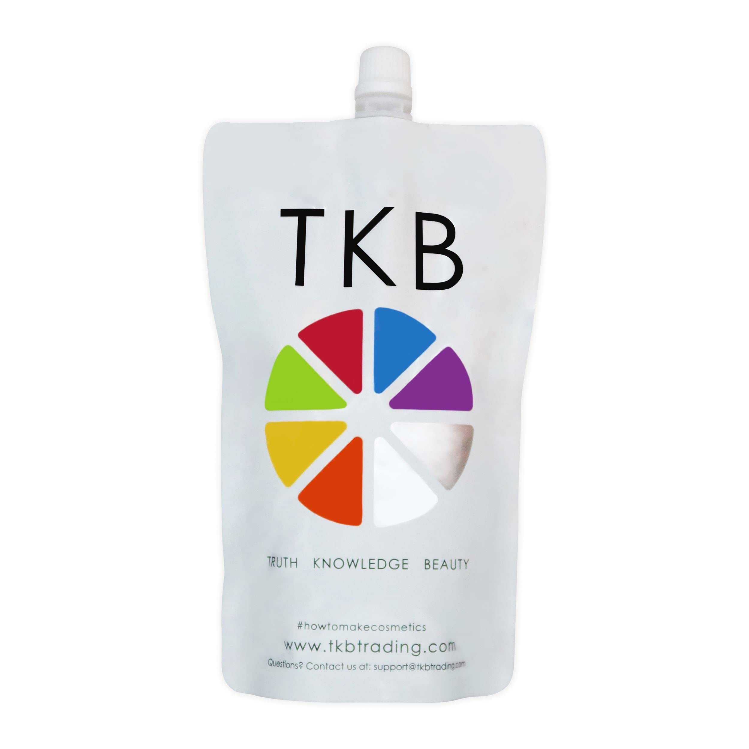 TKB Lip Gloss Base clear Versagel pour showing crystal-clear, mineral-oil-free gloss creation