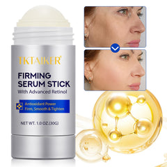 TKTALKER Advanced Retinol Stick in action for precise wrinkle and laugh line care.