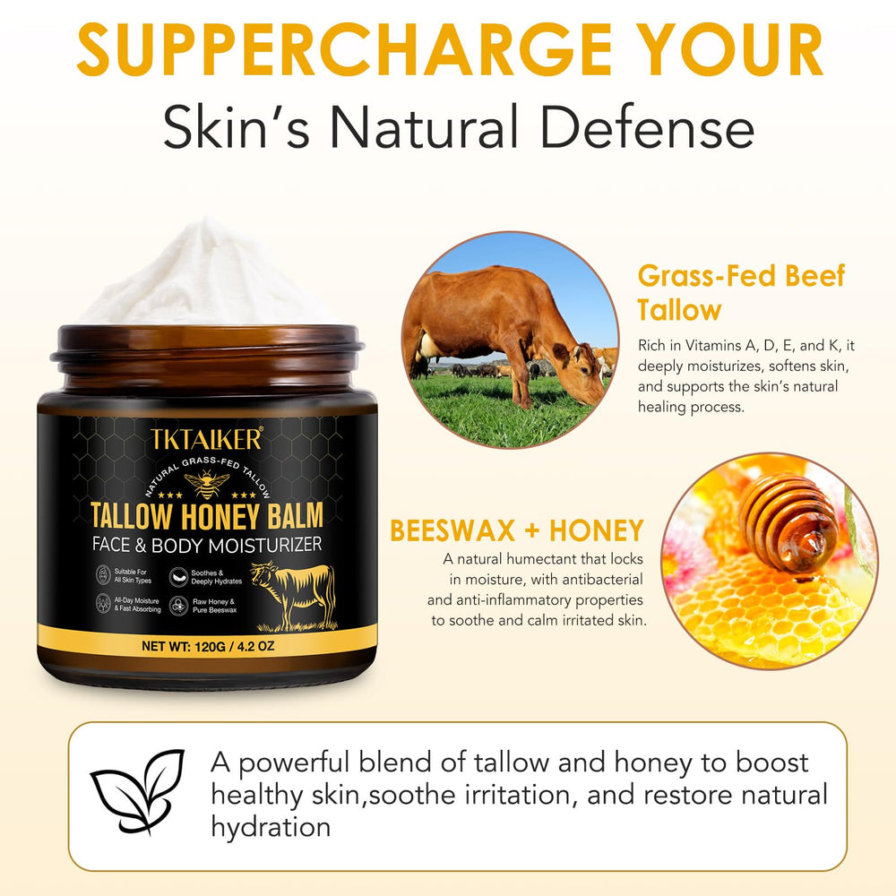 TKTALKER whipped-tallow-texture demonstrates airy spread for quick, lasting moisture.