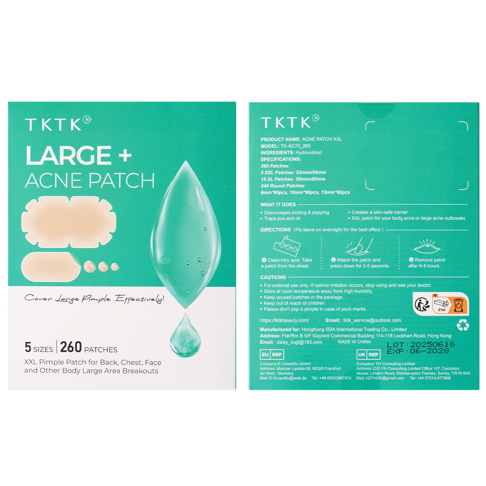 TKTK application steps guide patches to stay in place during both day and night.