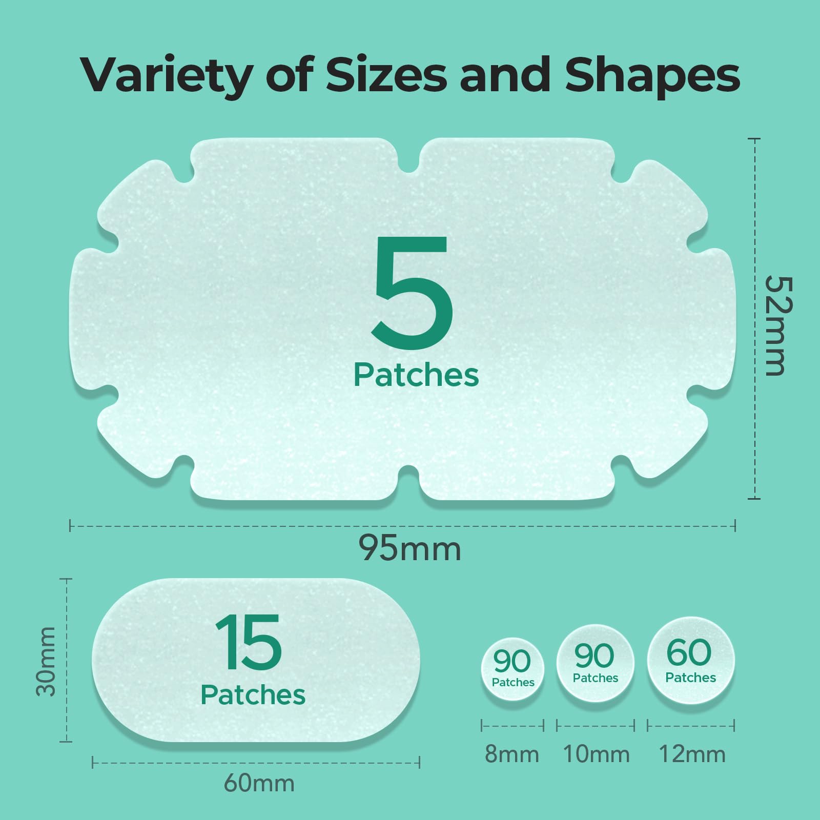TKTK face oval patches show precise coverage for facial blemishes.