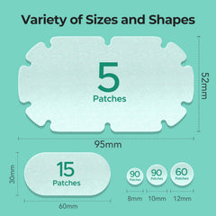 TKTK face oval patches show precise coverage for facial blemishes.