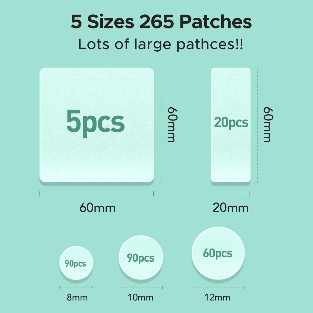 TKTK Large Pimple Patches 10mm patch on skin discreet protection for blemishes.
