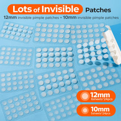 Parches TKTK de 12 mm para granos más grandes, protección discreta
