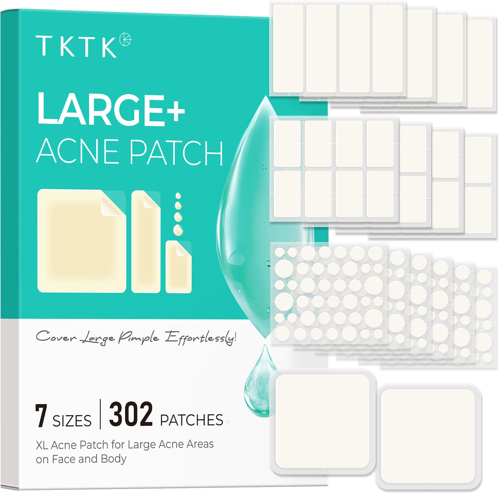 TKTK patches seven-sizes pack for versatile blemish coverage and care