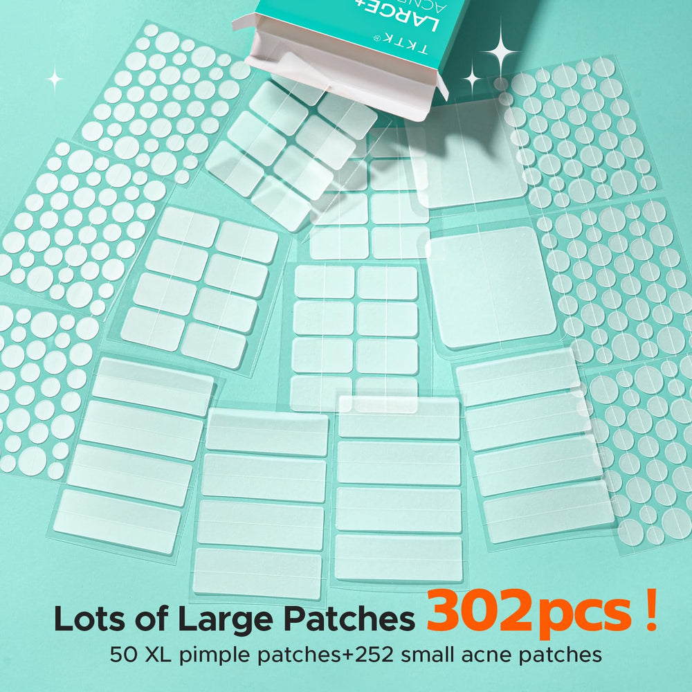 TKTK patches XL for large breakouts on back, chest, forehead