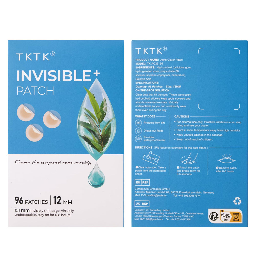 TKTK Pimple Patches 96-count box back showing long-term supply and value