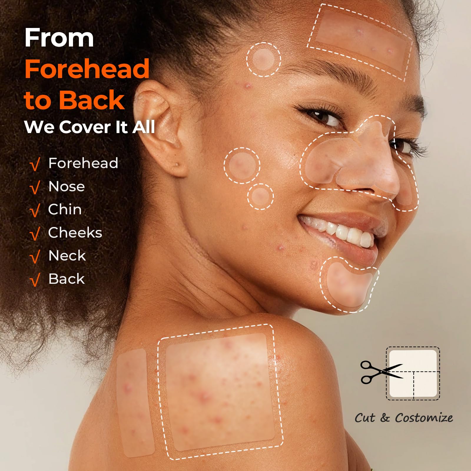 TKTK Pimple Patches back-cheek patch 60x60mm for back and cheek blemishes