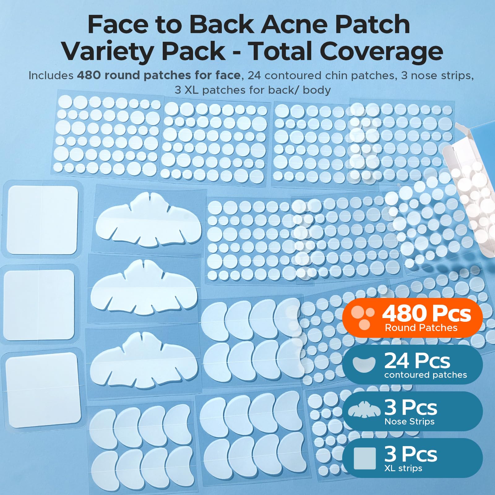 TKTK Pimple Patches chin-contoured patches fit curved areas