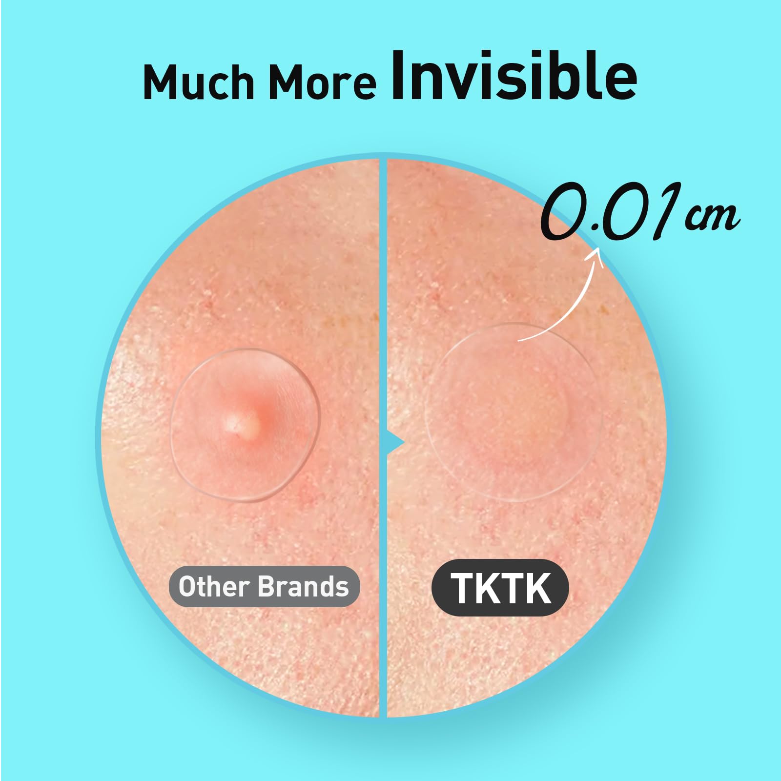 TKTK Pimple Patches edge 0-01cm close-up showing invisible bevel for daily wear