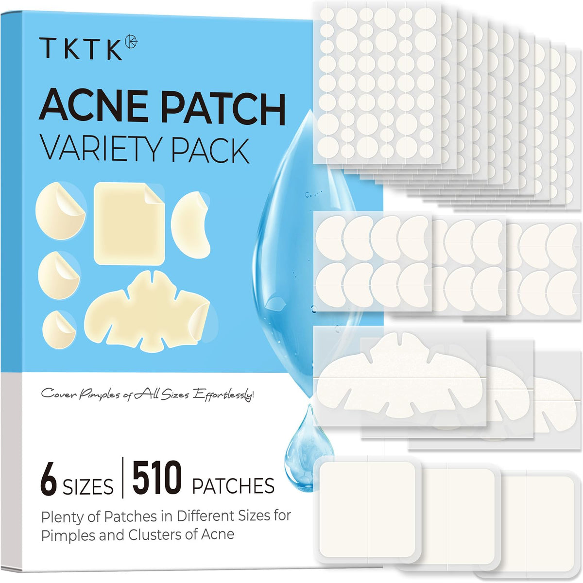 TKTK Pimple Patches variety-collection offers versatile coverage for different breakouts.