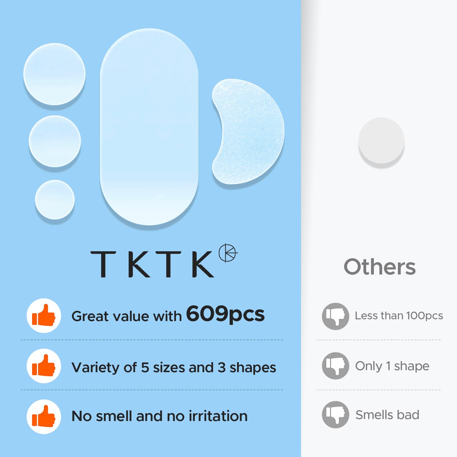 TKTK pimple patches XL 60x30mm suitable for larger clusters