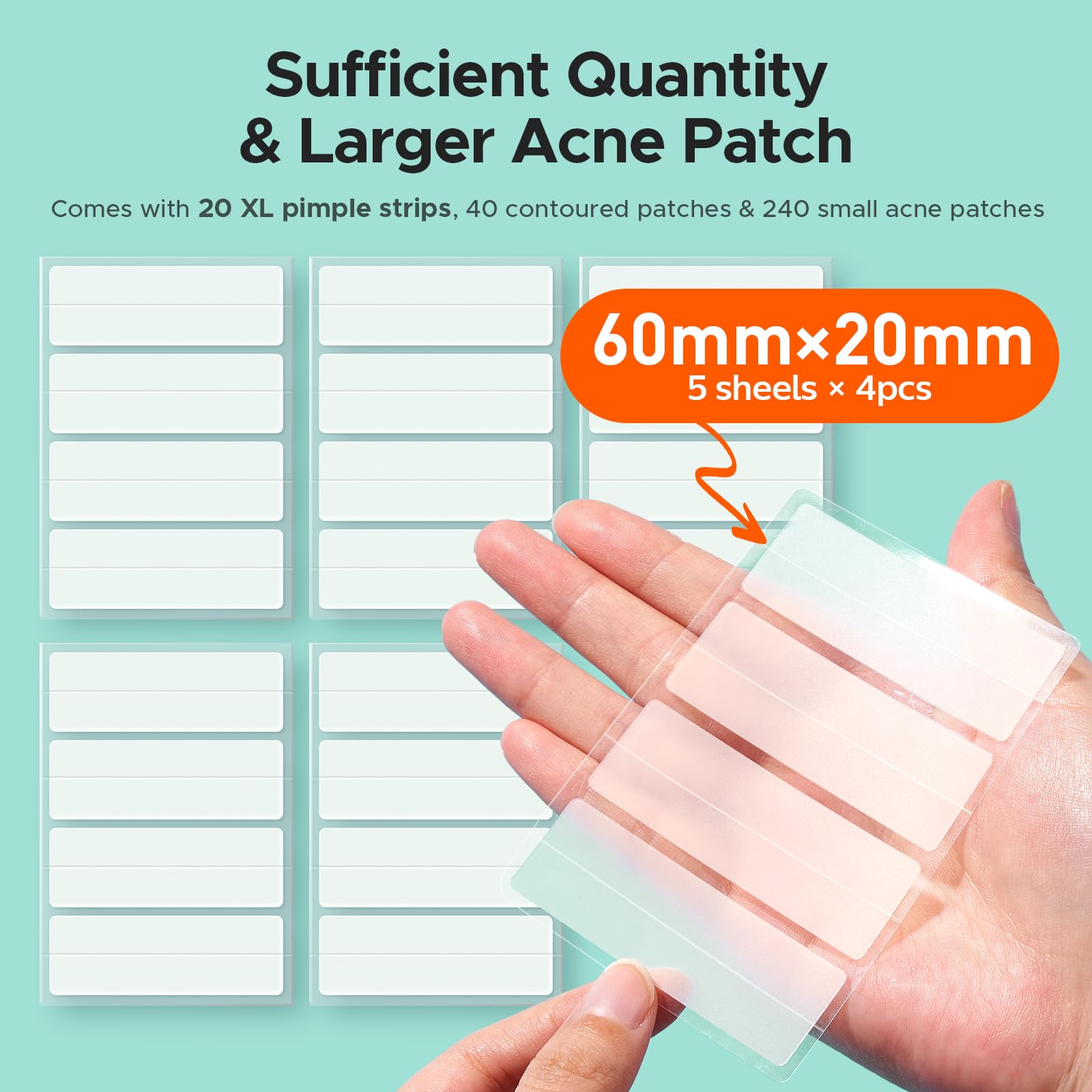 TKTK-xl-patch-body-60x20mm covers a large breakout on skin and prevents friction.