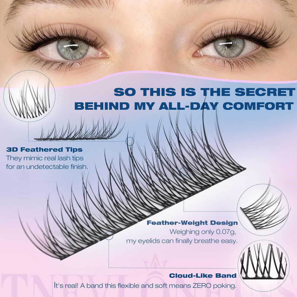 TNFVLONEINS handmade clusters crafted from soft fibers for believable density.