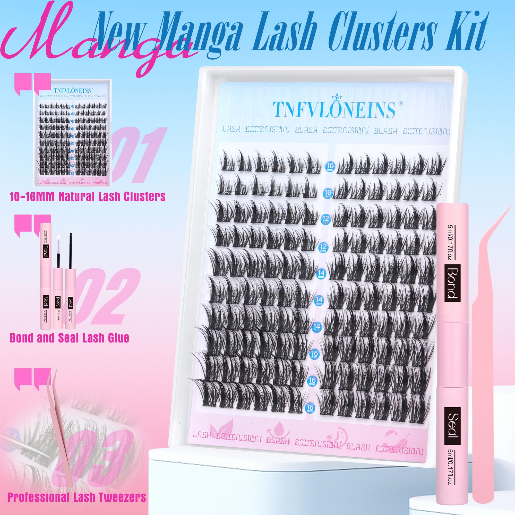 TNFVLONEINS bond and seal lash glue for secure wear