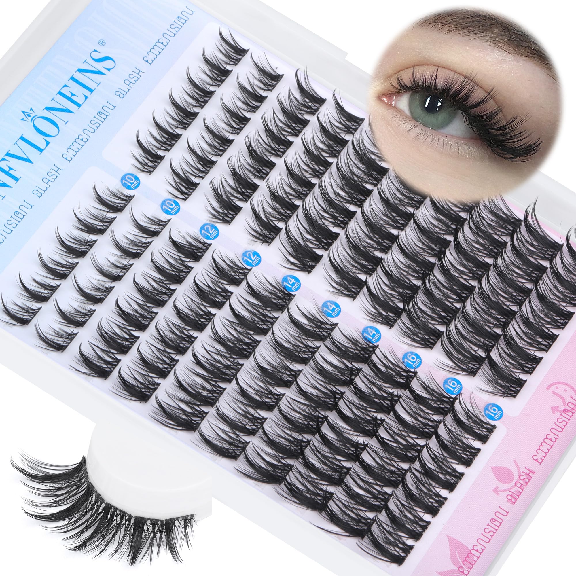 TNFVLONEINS close-up of eye with manga lash clusters look