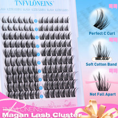 TNFVLONEINS Manga Lash Clusters Kit box opened for easy starter use