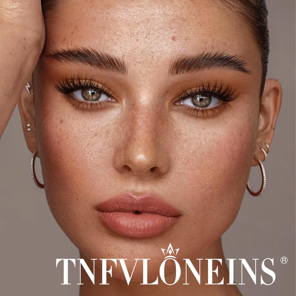 TNFVLONEINS 8-16mm lashes, natural length range for wispy enhancement.