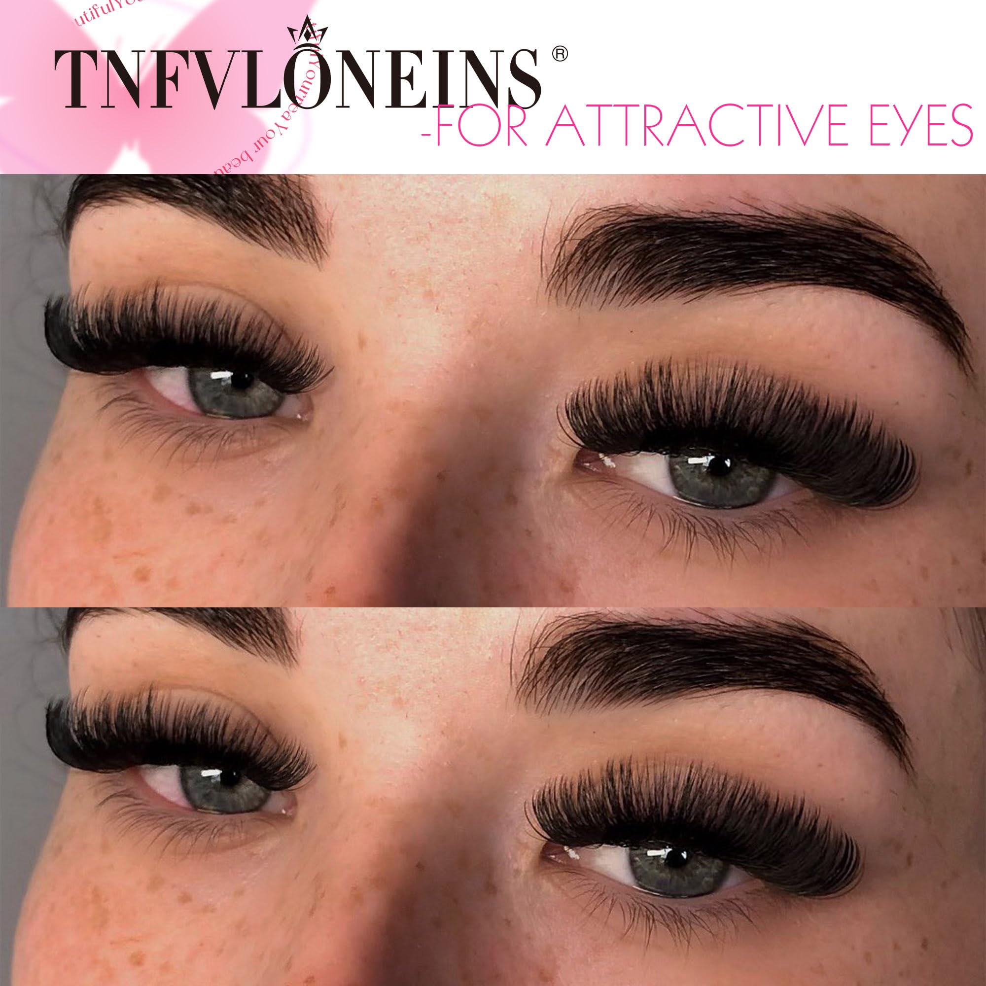 TNFVLONEINS beginner-friendly application aids easy at-home lash extensions.