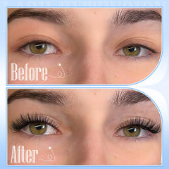 TNFVLONEINS c curl cat-eye lashes close-up showing eye-enhancing curl.
