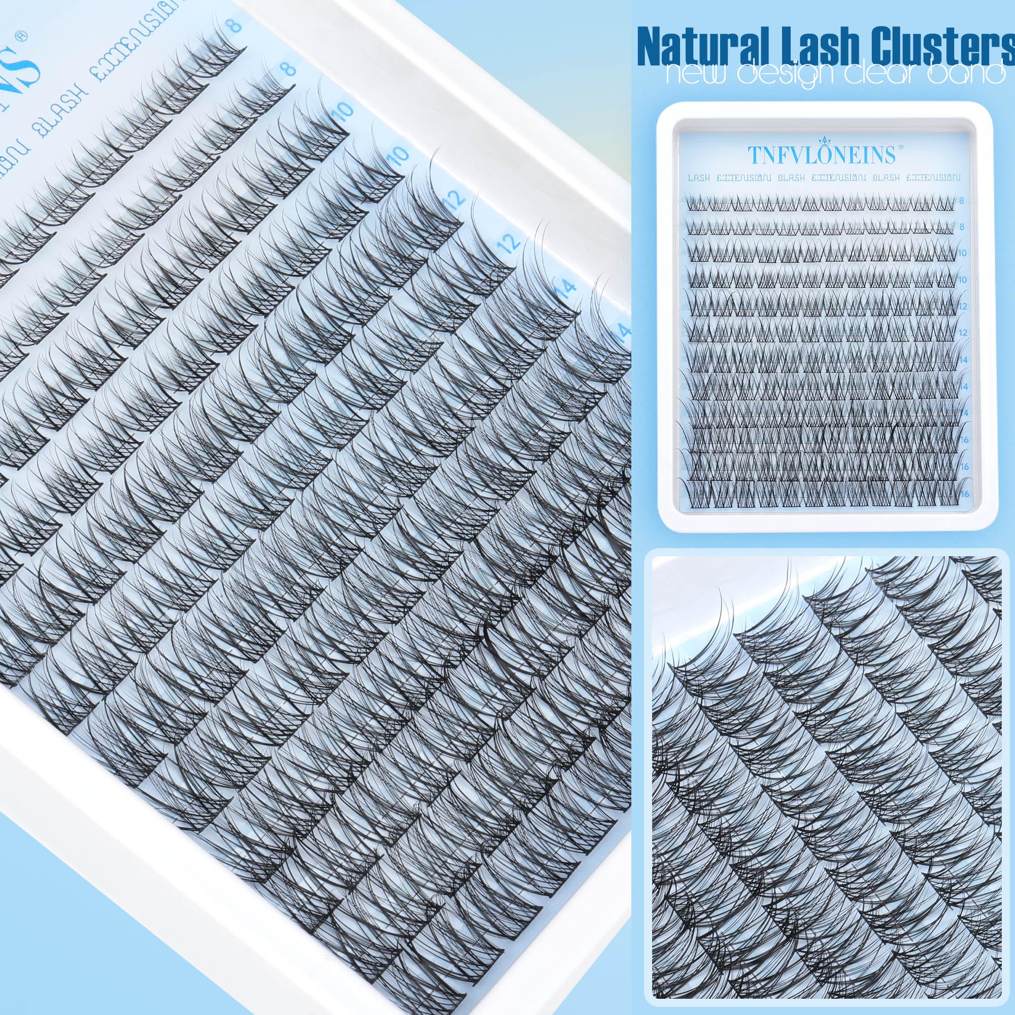 TNFVLONEINS lash clusters kit beginner-friendly application steps