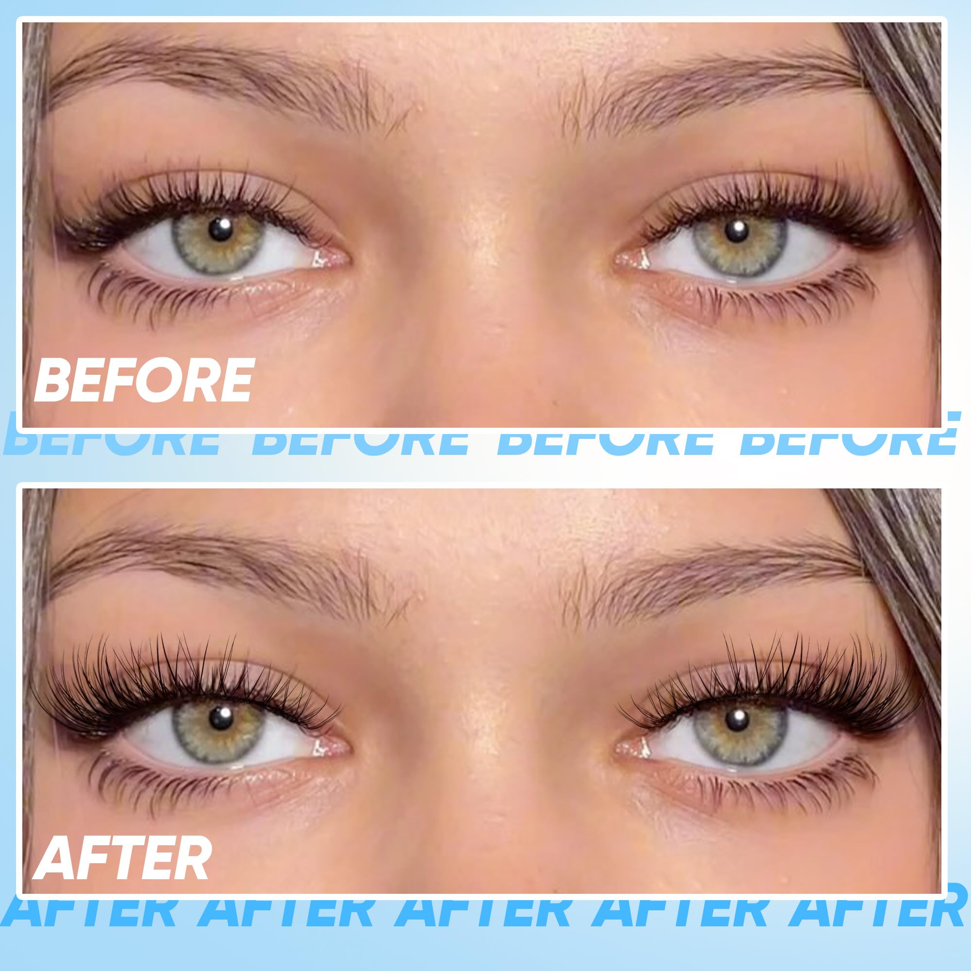 TNFVLONEINS lash clusters kit C curl lashes create natural upward lift