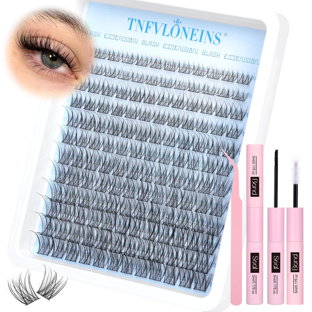 TNFVLONEINS lash clusters kit natural wispy lashes for everyday eye-enhancement