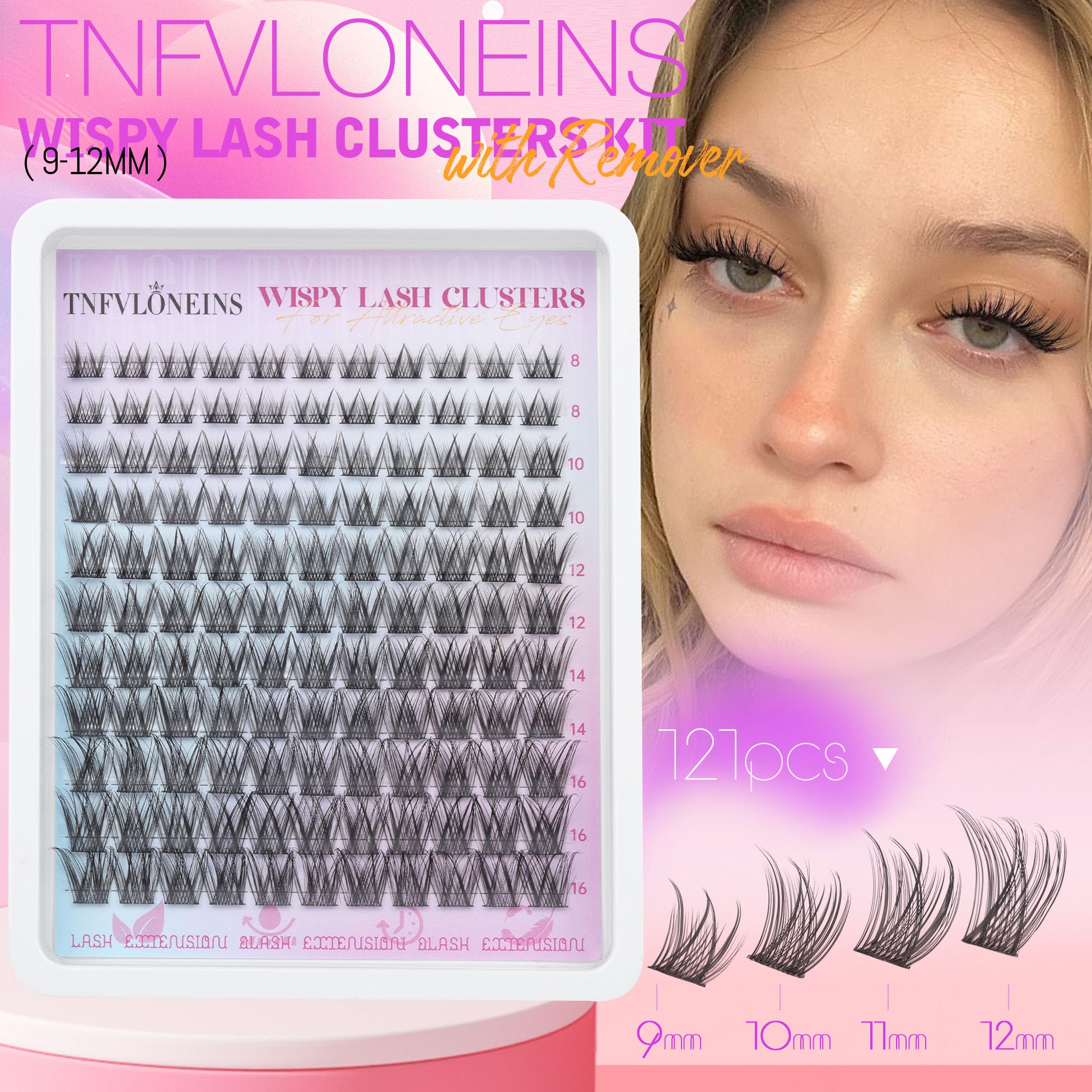 TNFVLONEINS various lengths—tailor clusters to your eye shape.