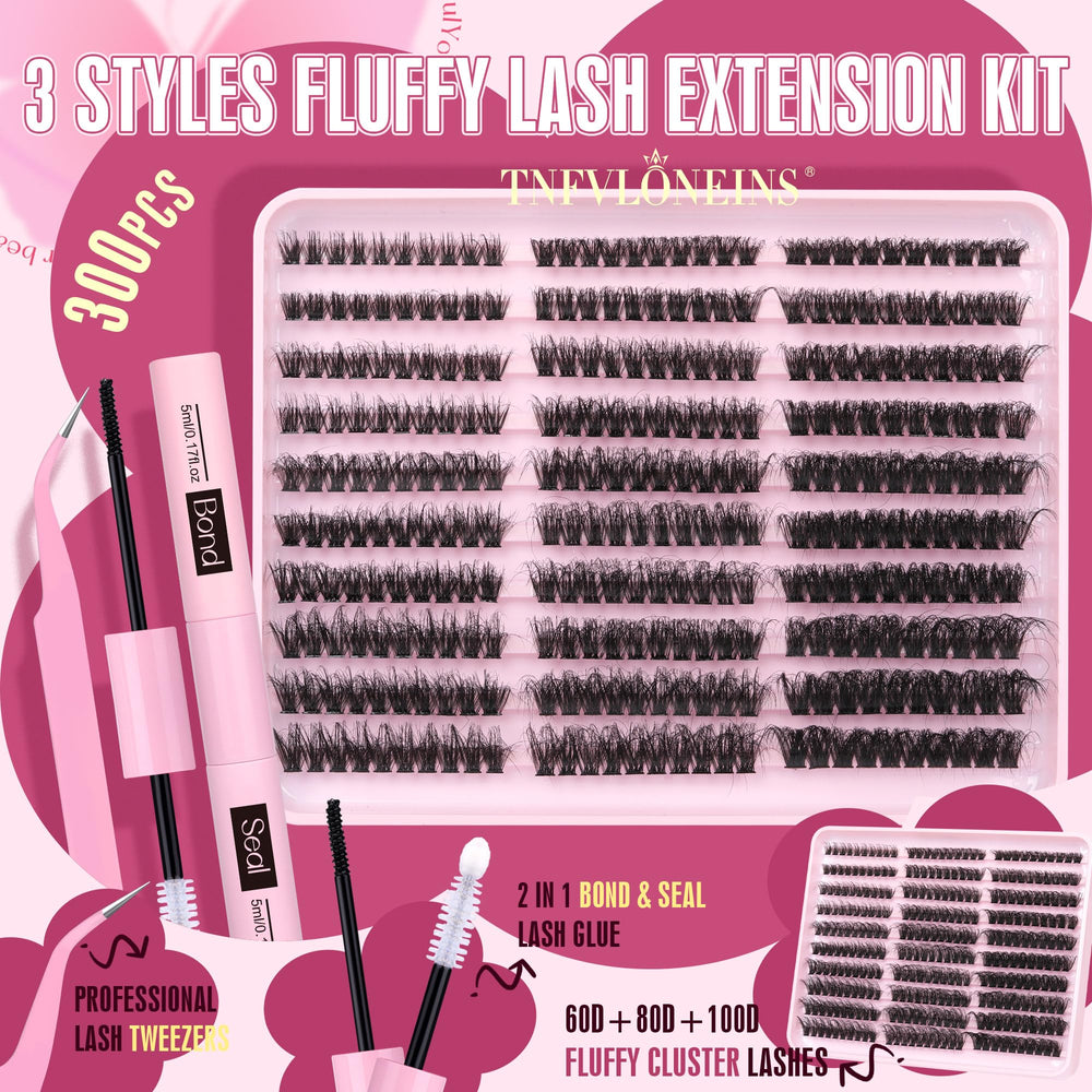 TNFVLONEINS three styles show wispy volume for brighter eyes.