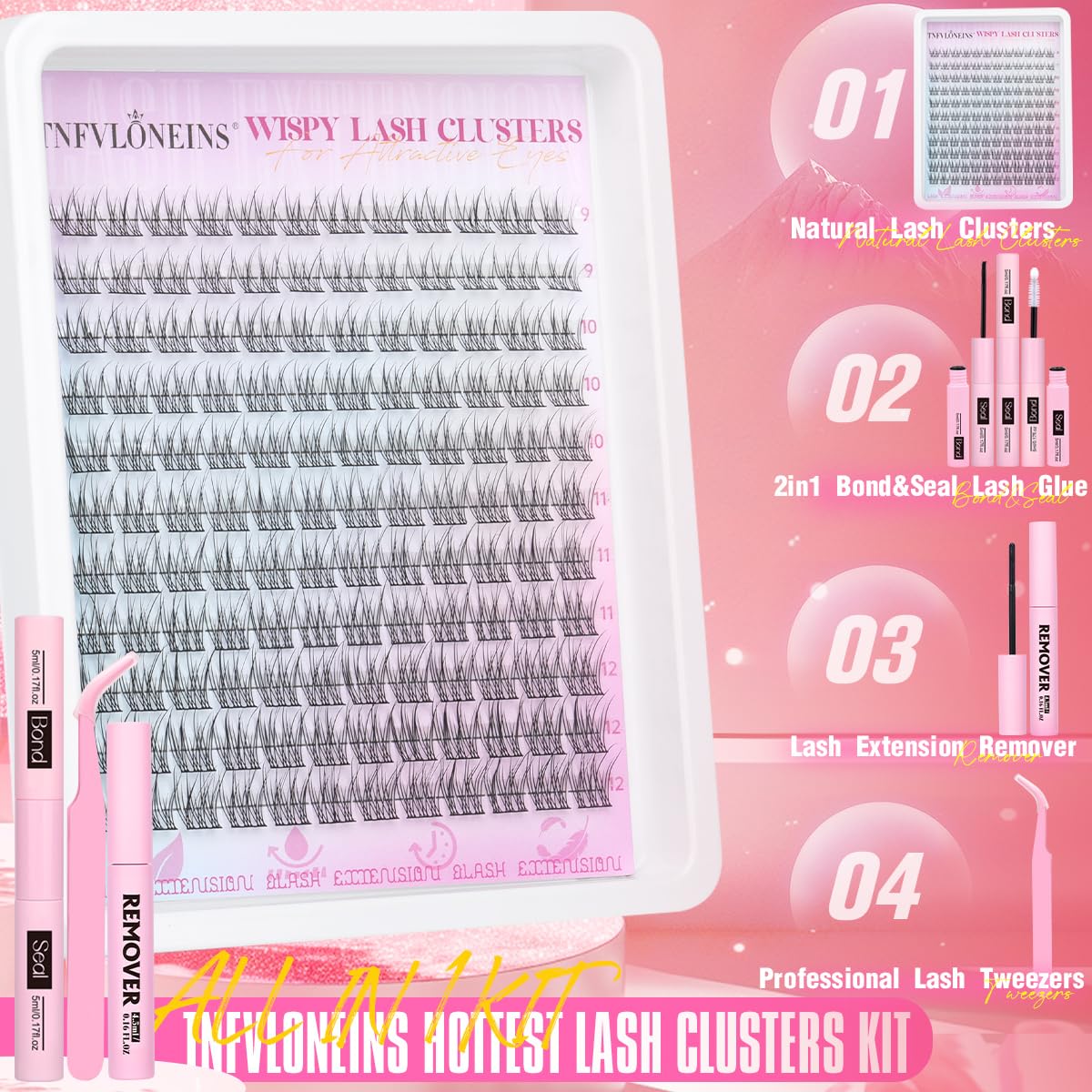 TNFVLONEINS lash remover closeup for easy at-home removal