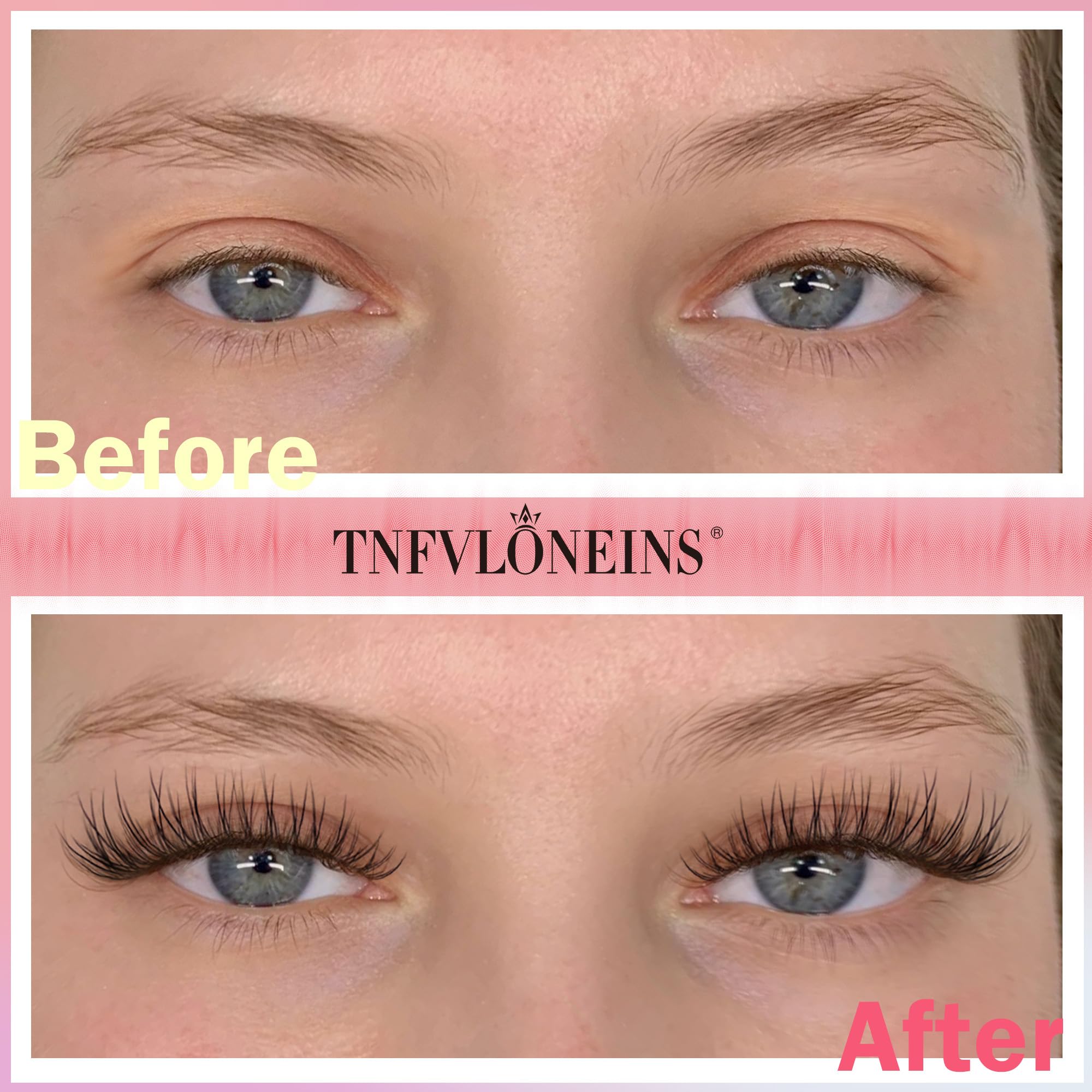 TNFVLONEINS soft cluster lashes closeup feel lightweight like natural lashes
