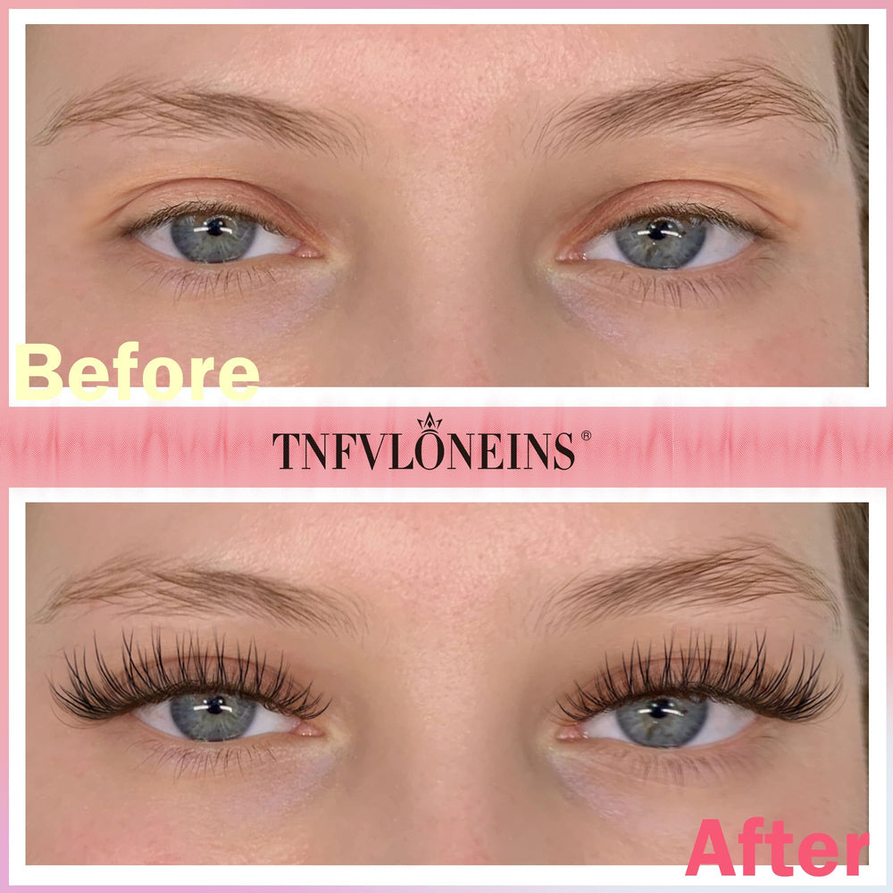 TNFVLONEINS soft cluster lashes closeup feel lightweight like natural lashes