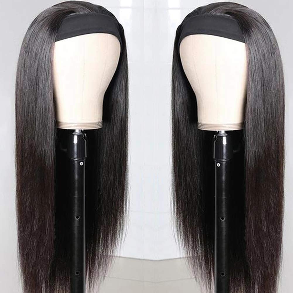 TNICE 18in straight wig close-up highlights healthy cuticle alignment and shine.