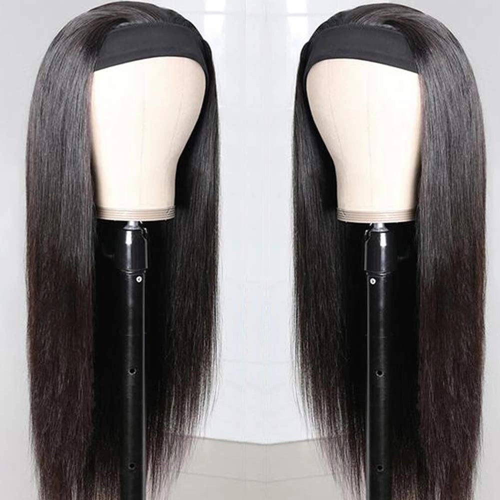 TNICE 18in straight wig close-up highlights healthy cuticle alignment and shine.