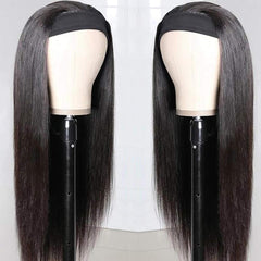 TNICE 18in straight wig close-up highlights healthy cuticle alignment and shine.