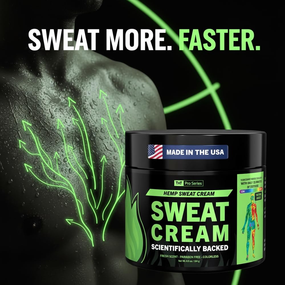 TNT Pro Ignite Sweat Cream application—smooth texture for quick, residue-free skin absorption during training