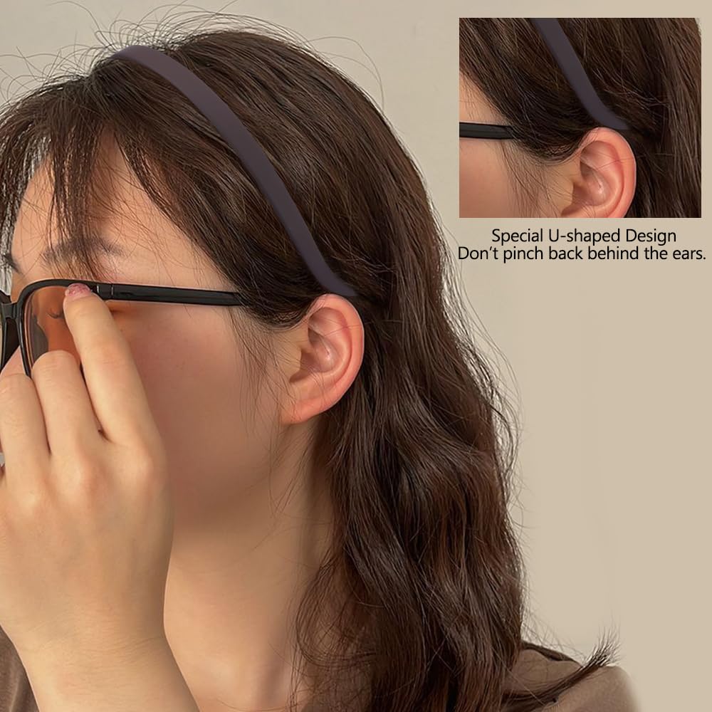 TOBATOBA headbands non-slip teeth design grips hair securely, keeping styles tidy.
