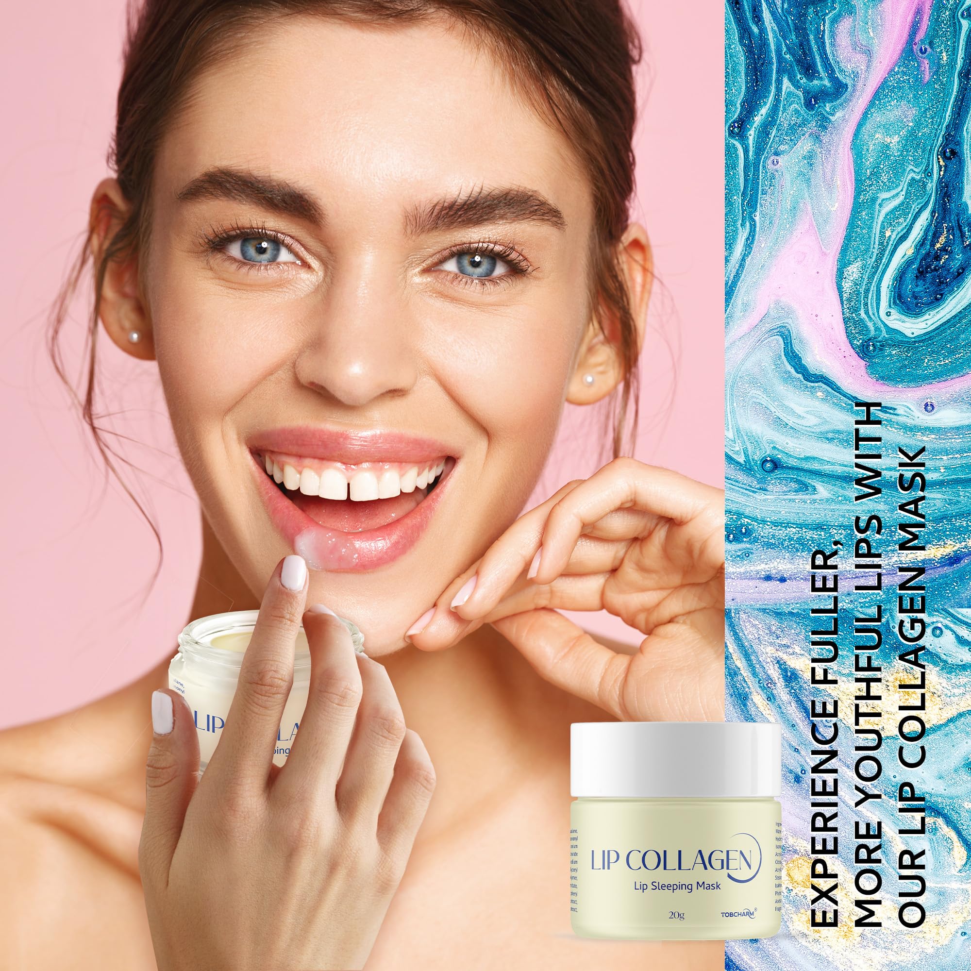 Tobcharm night routine glow scene suggests overnight hydration and renewal