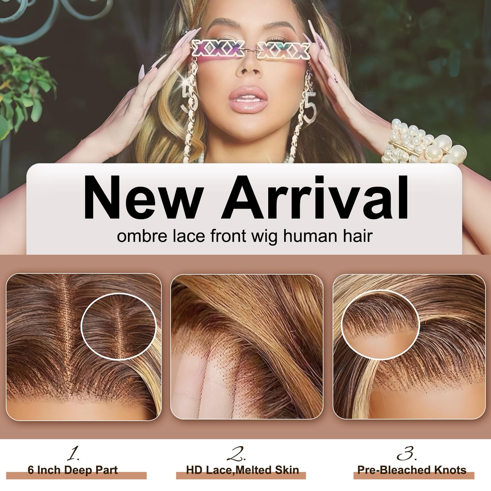 Tobeallo honey blonde wig 200-density fullness for a natural, fluffy look