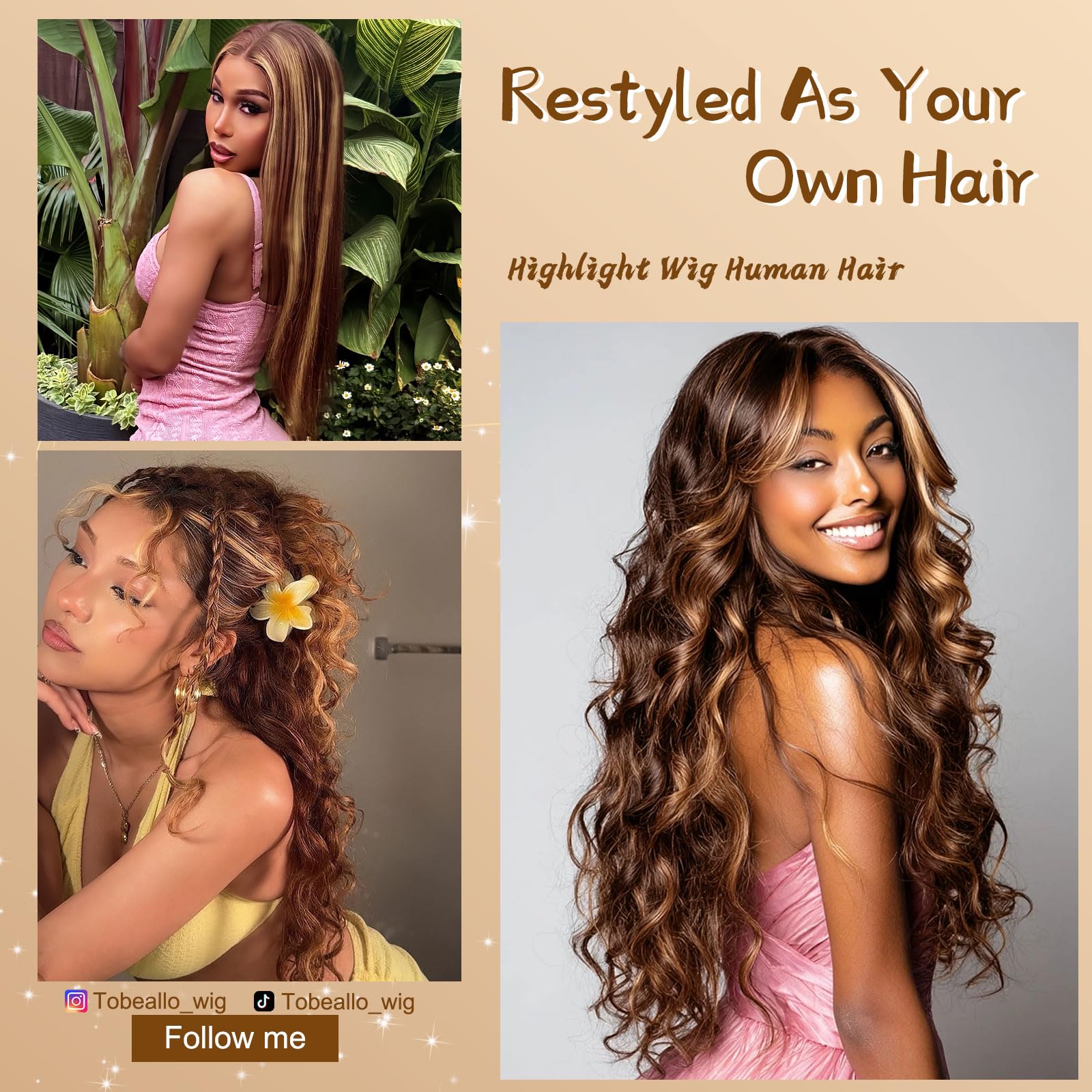 Tobeallo honey blonde wig lace-front close-up reveals baby hairs and realistic hairline