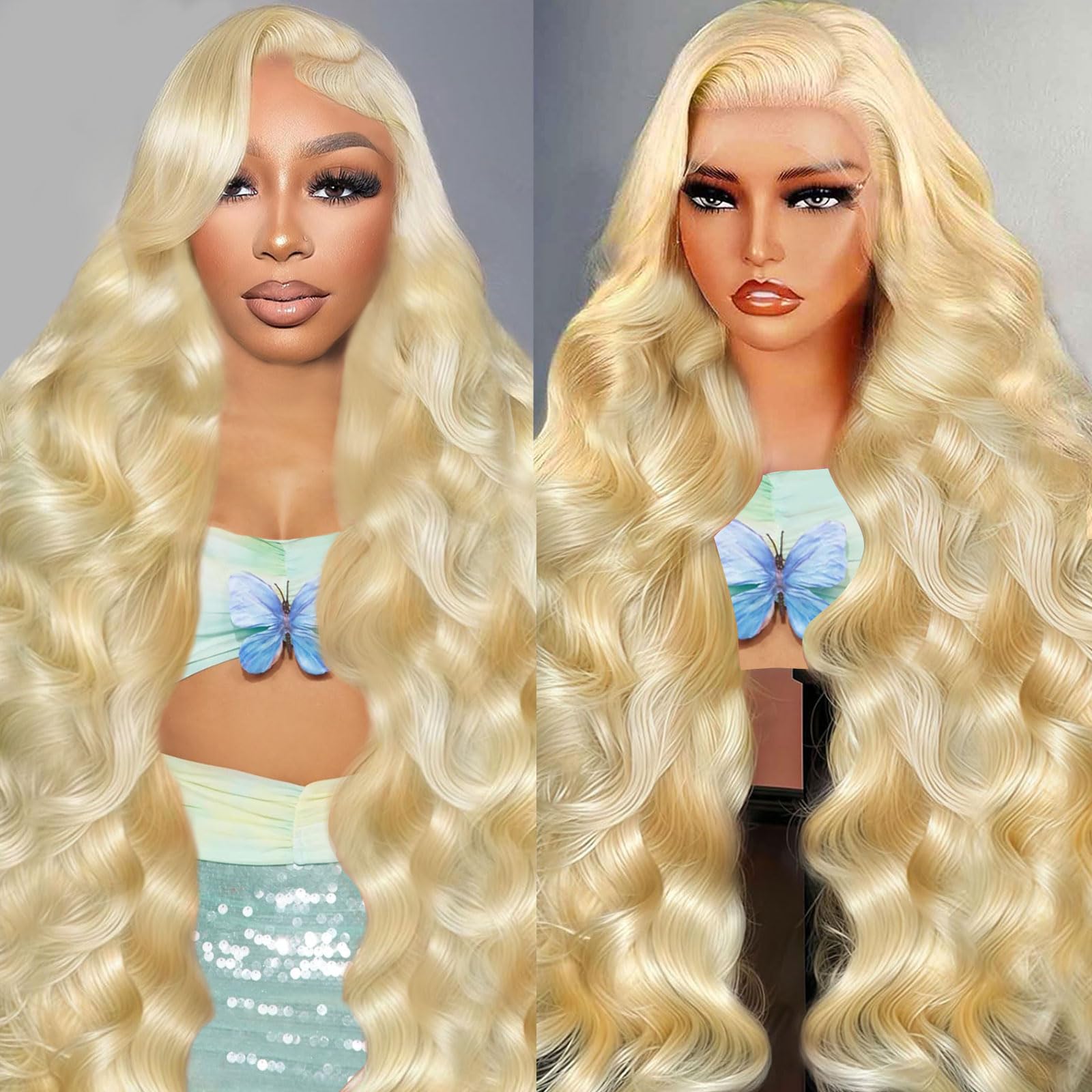Tobeaper 32-inch 613 lace-front wig front view for natural length and flow
