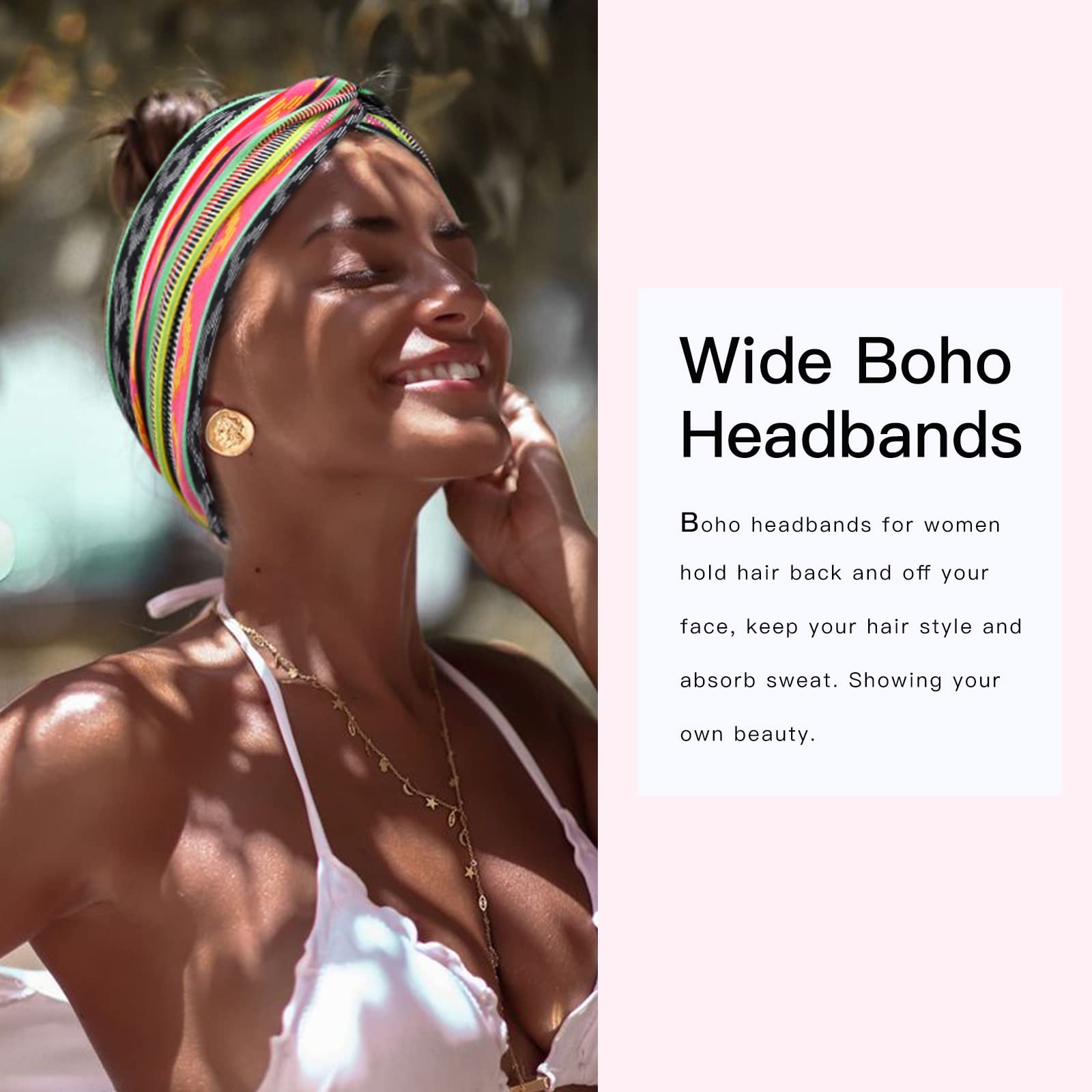 Tobeffect floral boho headband prints to color daily outfits