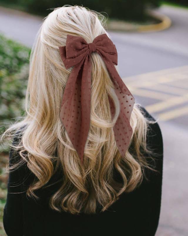 Tobeffect long tails bow detail, dramatic tails frame ponytail for glam