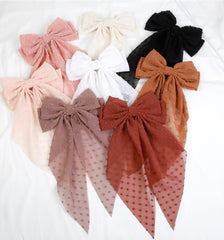 Tobeffect hair bow white 8x16 close-up, versatile elegance for work or date night
