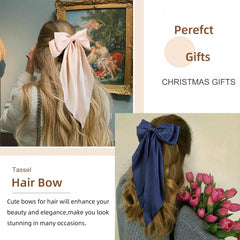 Tobeffect dark brown clip with long tail enhances romantic everyday hairstyles.